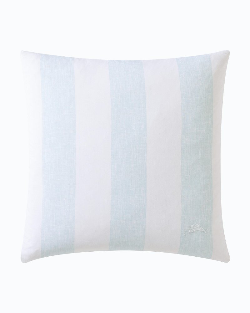 Awning Stripe Blue Decorative Pillow - Tommy Bahama Beach & Home