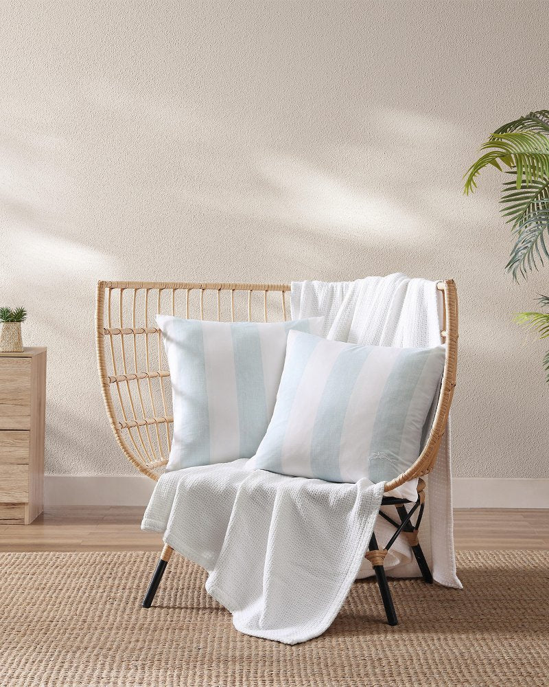 Awning Stripe Blue Decorative Pillow - Tommy Bahama Beach & Home