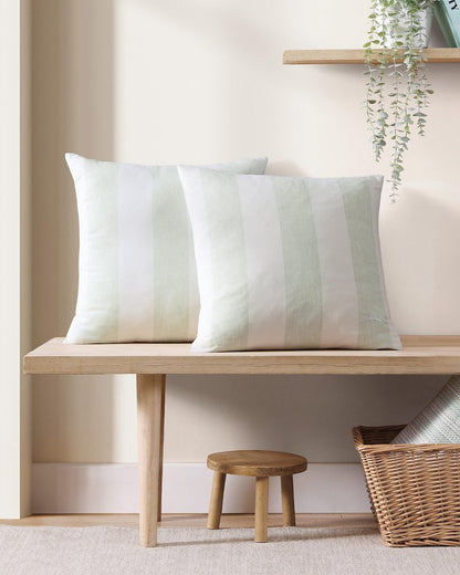 Awning Stripe Green Decorative Pillow - Tommy Bahama Beach & Home