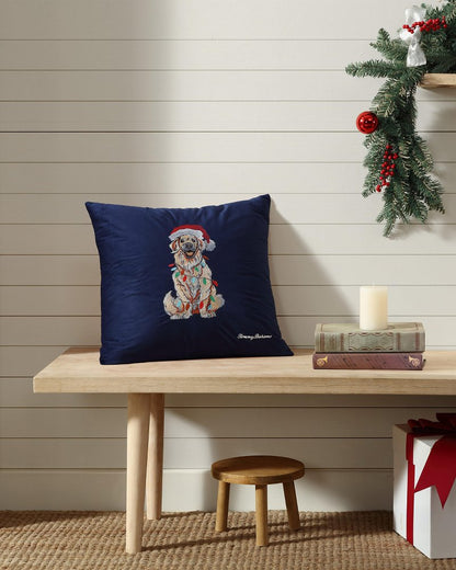 Holiday Retriever Velvet Decorative Pillow - Tommy Bahama Beach & Home