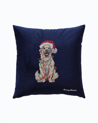 Holiday Retriever Velvet Decorative Pillow - Tommy Bahama Beach & Home
