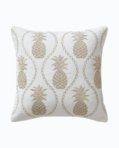 Golden Pineapples Embroidered Decorative Pillow - Tommy Bahama Beach & Home