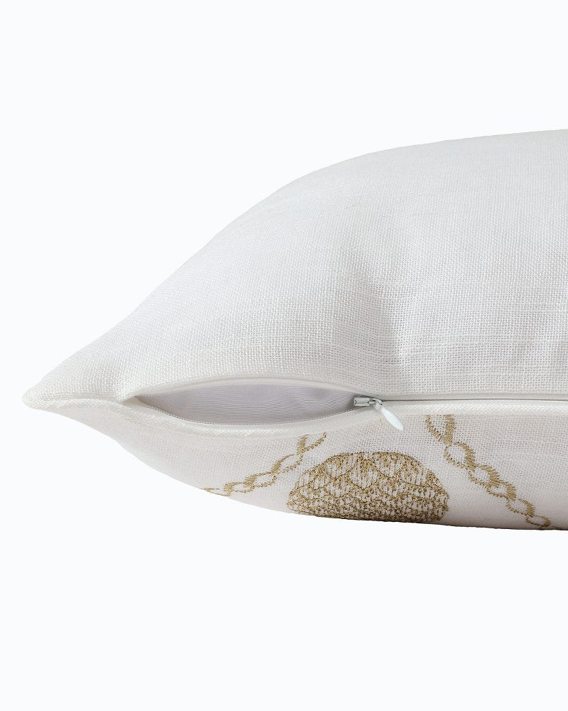 Golden Pineapples Embroidered Decorative Pillow - Tommy Bahama Beach & Home