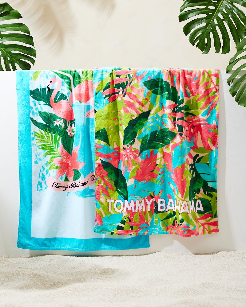 Flocktail Club & Fiesta Jungle Beach Towels - Set of 2 - Tommy Bahama Beach & Home