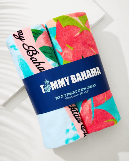 Flocktail Club & Fiesta Jungle Beach Towels - Set of 2 - Tommy Bahama Beach & Home