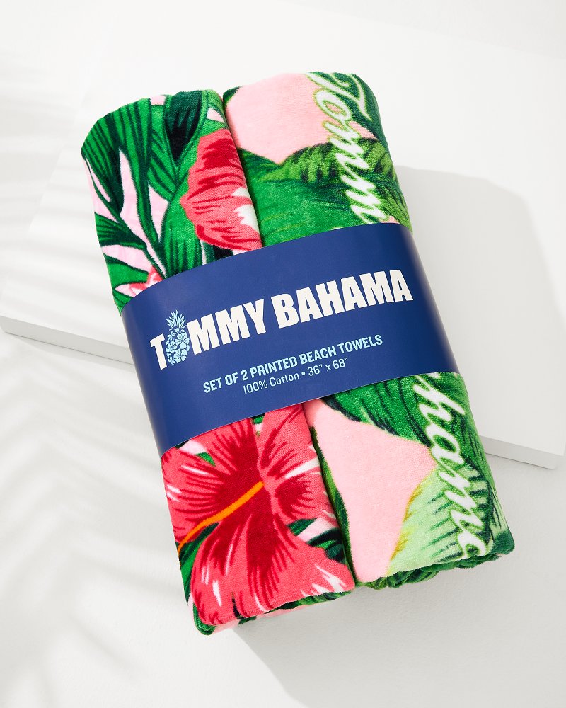Pineapple Queen & Swaying Fronds Beach Towels — Set of 2 - Tommy Bahama Beach & Home