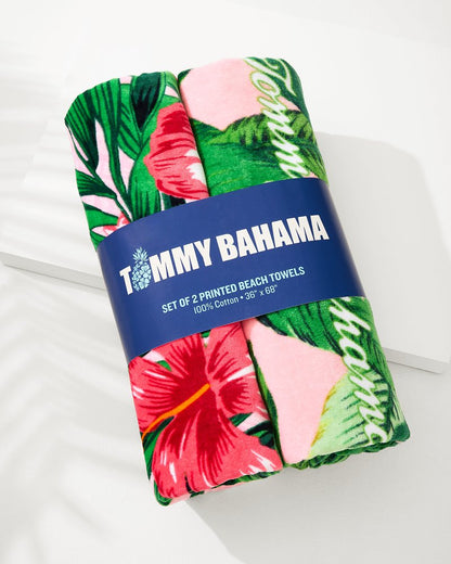 Pineapple Queen & Swaying Fronds Beach Towels — Set of 2 - Tommy Bahama Beach & Home