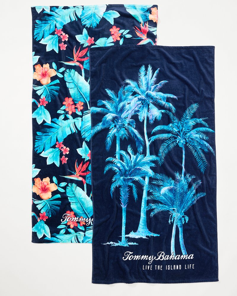 Palms Grove & Blue Muse Beach Towels — Set of 2 - Tommy Bahama Beach & Home