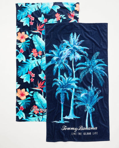 Palms Grove & Blue Muse Beach Towels — Set of 2 - Tommy Bahama Beach & Home