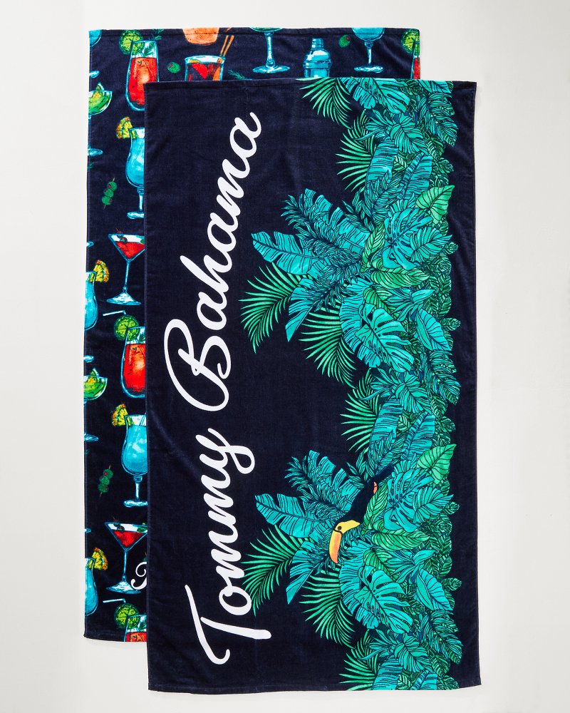 All Nighter & Baja Who Can Toucan Beach Towels — Set of 2 - Tommy Bahama Beach & Home