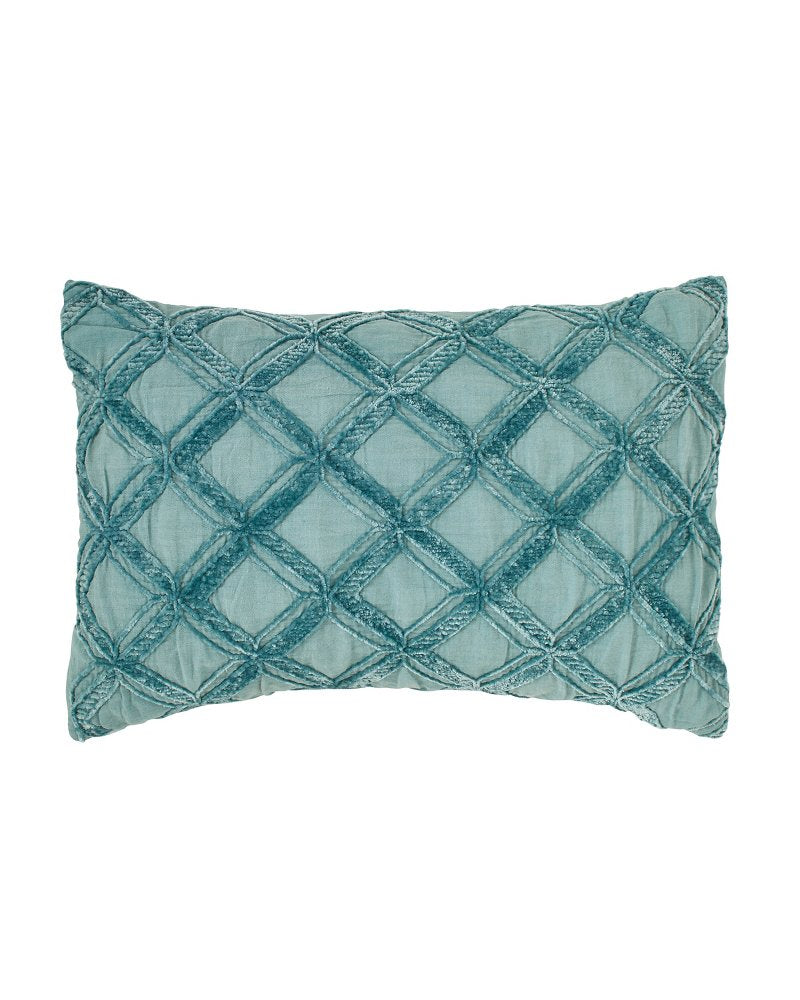 Chenille Diamond Blue Throw Pillow - Tommy Bahama Beach & Home