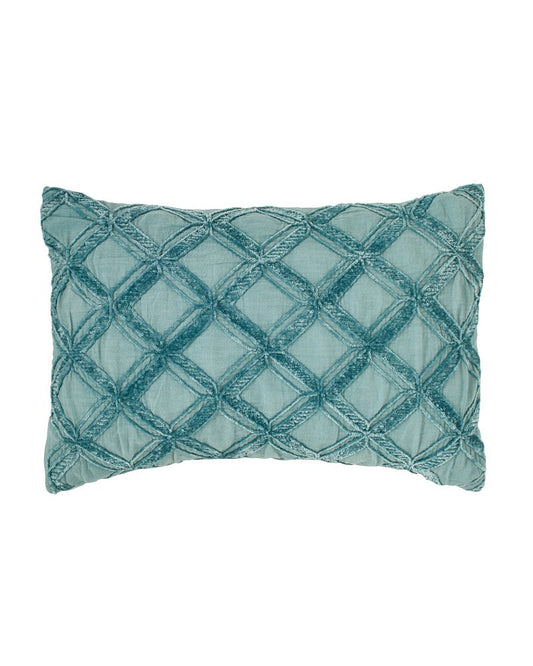 Chenille Diamond Blue Throw Pillow - Tommy Bahama Beach & Home