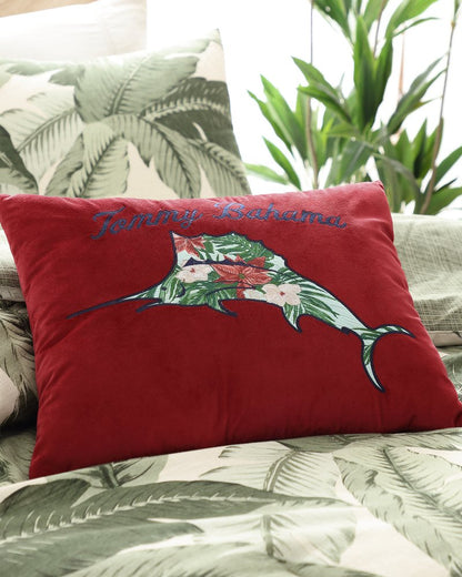 Holiday Marlin Velvet Embroidered Decorative Pillow - Tommy Bahama Beach & Home