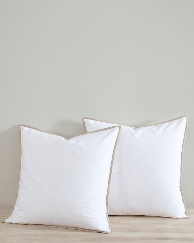 Bahama Basic Canvas White European Shams - Set of 2 - Tommy Bahama Beach & Home