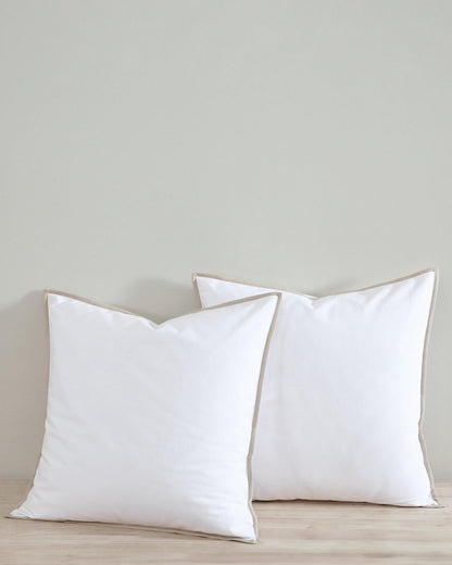 Bahama Basic Canvas White European Shams - Set of 2 - Tommy Bahama Beach & Home