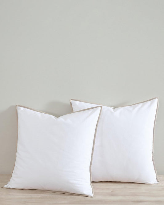 Bahama Basic Canvas White European Shams - Set of 2 - Tommy Bahama Beach & Home
