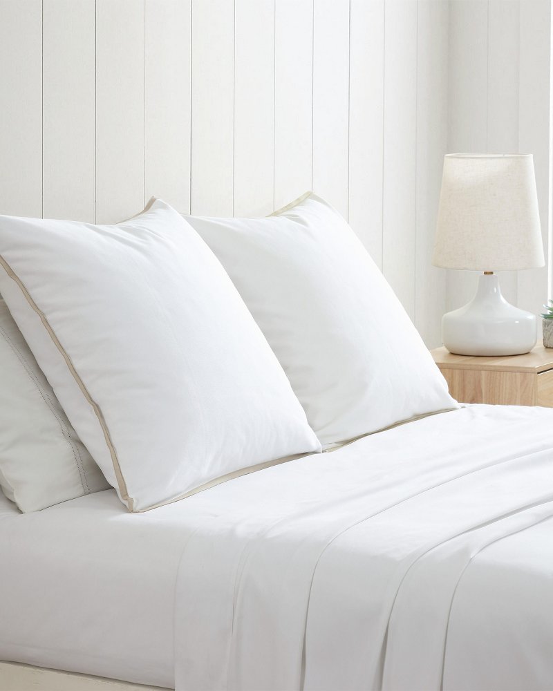 Bahama Basic Canvas White European Shams - Set of 2 - Tommy Bahama Beach & Home