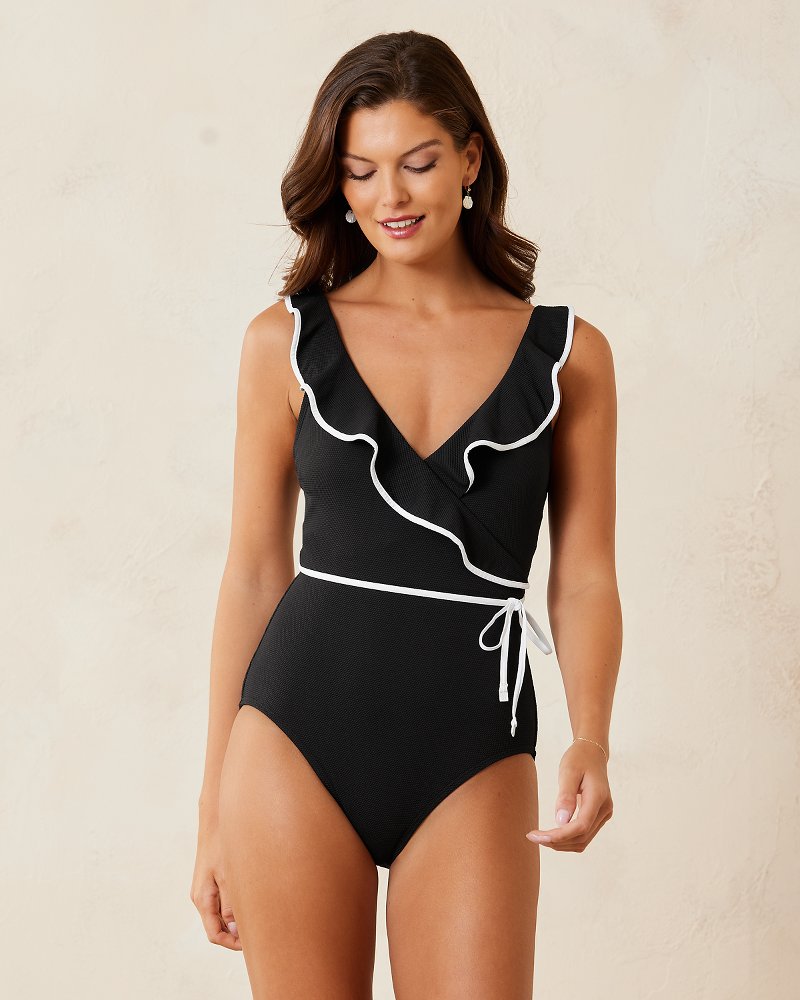 Island Cays Cabana Wrap-Front One-Piece Swimsuit - Tommy Bahama Women