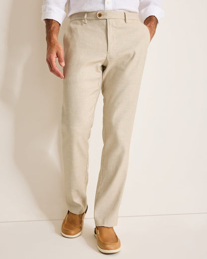 Latigo Beach Linen-Blend Flat-Front Pants - Tommy Bahama Men