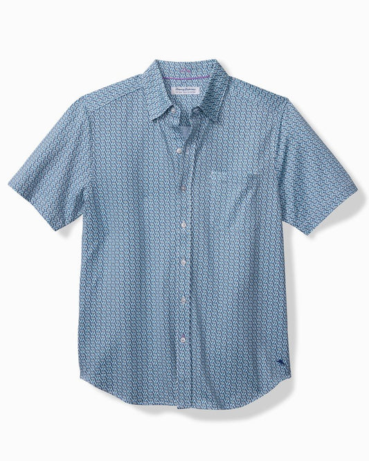 San Lucio Plaza Geo Knit Stretch Shirt - Tommy Bahama Men