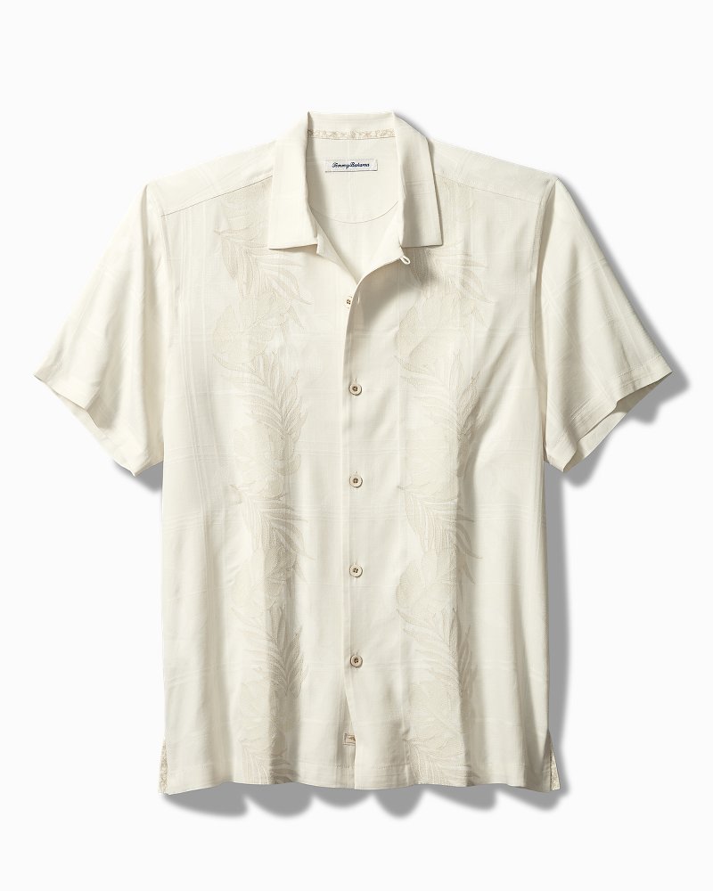 Del Palms Embroidered Silk Camp Shirt - Tommy Bahama Men
