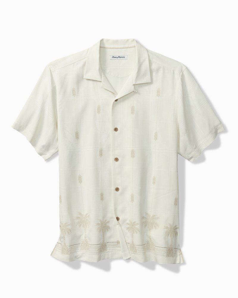 Pina Palms Embroidered Silk Camp Shirt - Tommy Bahama Men