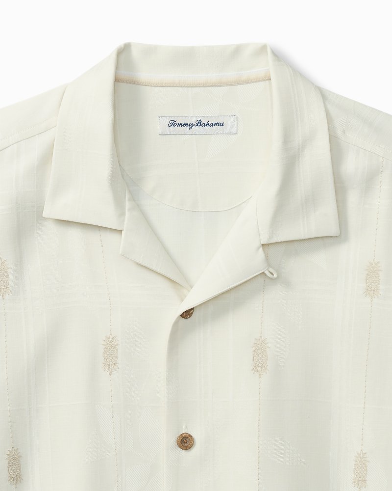 Pina Palms Embroidered Silk Camp Shirt - Tommy Bahama Men