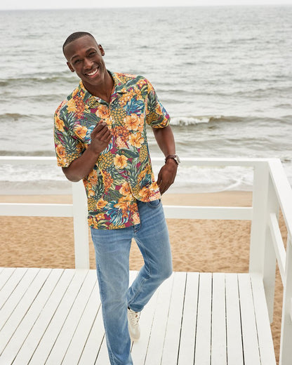 Coconut Point Sunset Canopy IslandZone® Camp Shirt - Tommy Bahama Men