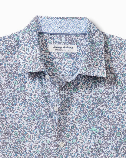 Sarasota Stretch Blue Flora IslandZone® Shirt - Tommy Bahama Men