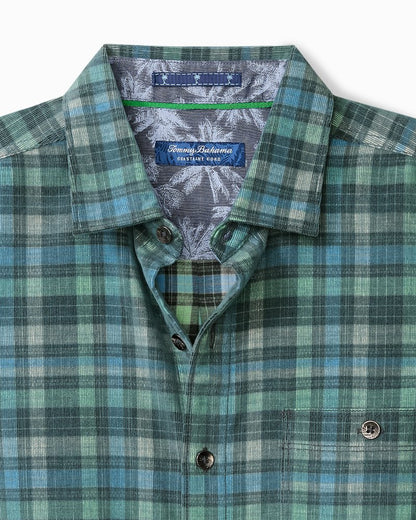 Coastline Cord Stretch Lagoon Check Shirt - Tommy Bahama Men