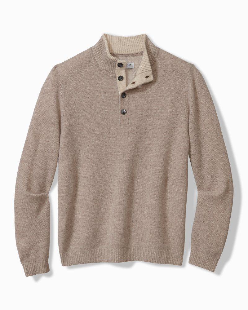 Soft Sands Cashmere Button-Mock Sweater - Tommy Bahama Men