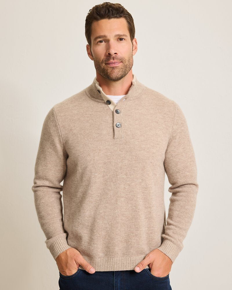 Soft Sands Cashmere Button-Mock Sweater - Tommy Bahama Men