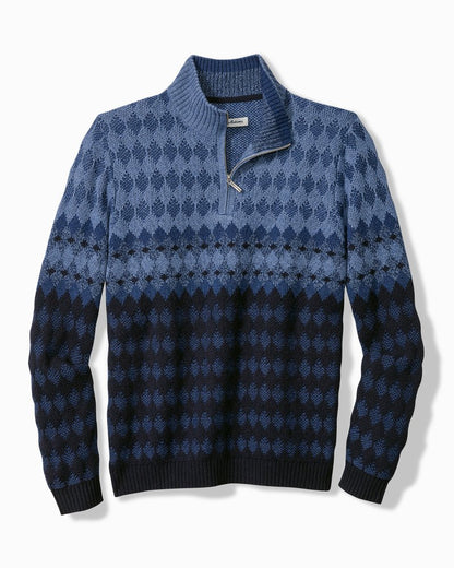 Ombré Argyle Half-Zip Sweater - Tommy Bahama Men