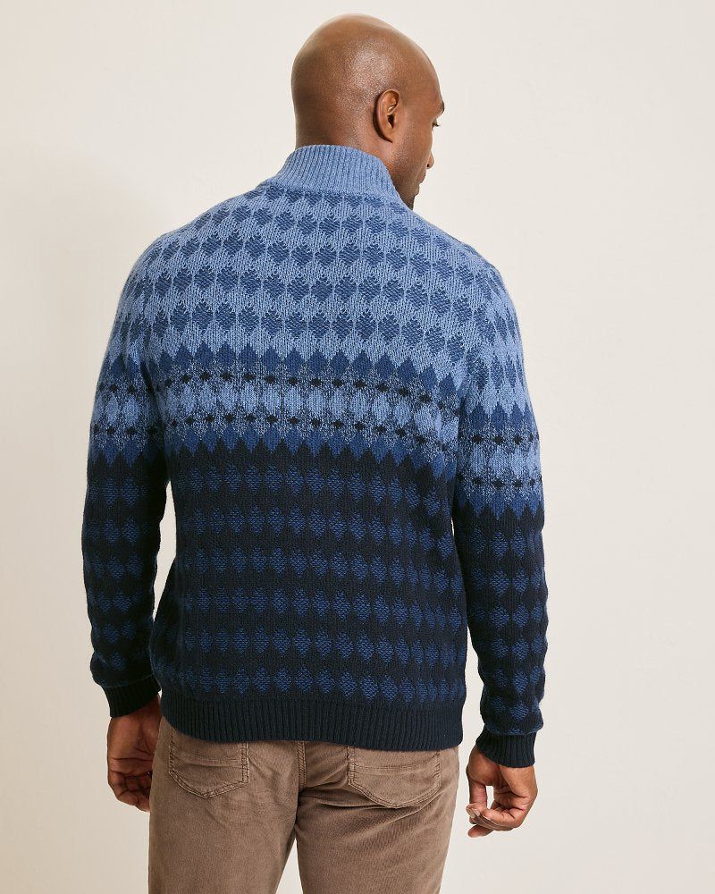 Ombré Argyle Half-Zip Sweater - Tommy Bahama Men