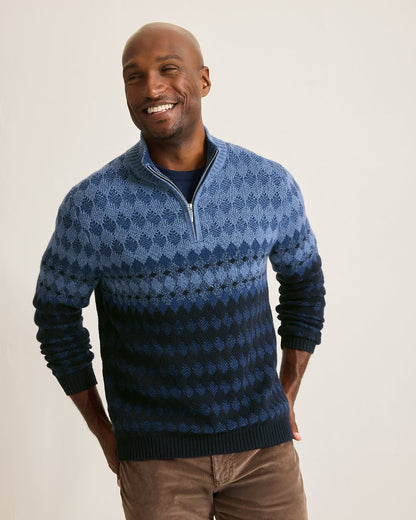 Ombré Argyle Half-Zip Sweater - Tommy Bahama Men