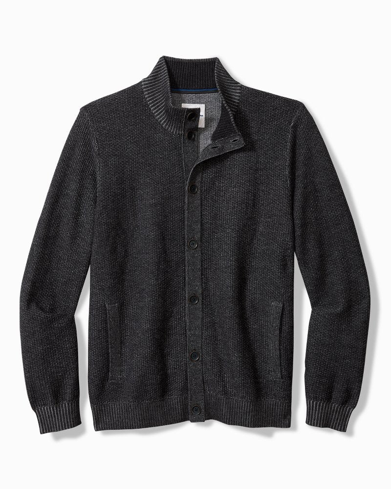 Crescent Shore IslandZone® Button-Mock Cardigan - Tommy Bahama Men