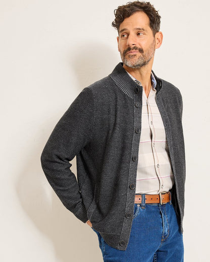 Crescent Shore IslandZone® Button-Mock Cardigan - Tommy Bahama Men
