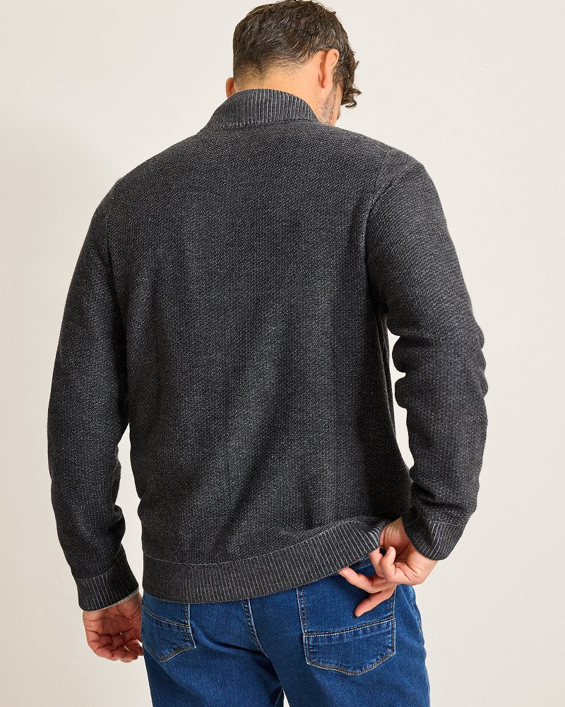 Crescent Shore IslandZone® Button-Mock Cardigan - Tommy Bahama Men