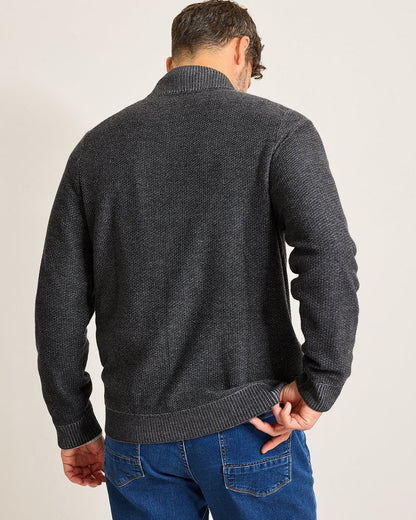Crescent Shore IslandZone® Button-Mock Cardigan - Tommy Bahama Men
