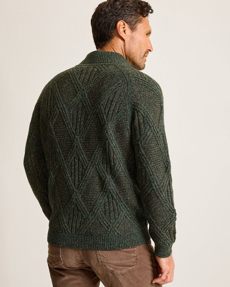 Beachscape Cable Button-Mock Sweater - Tommy Bahama Men