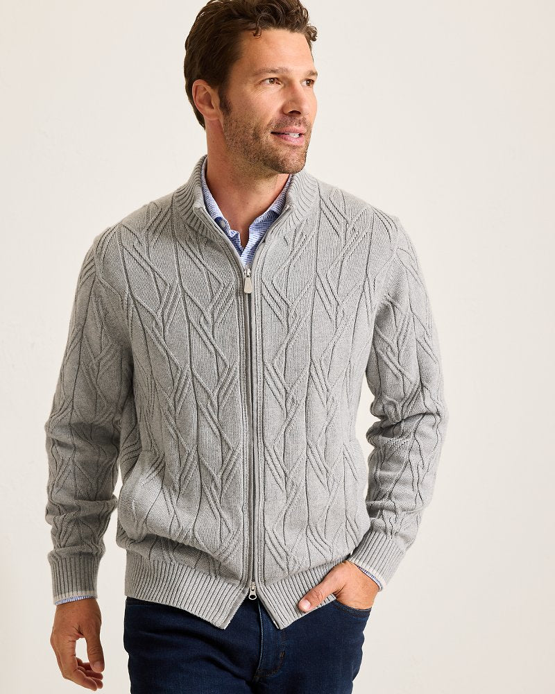 Capital Cable Full-Zip Cardigan - Tommy Bahama Men