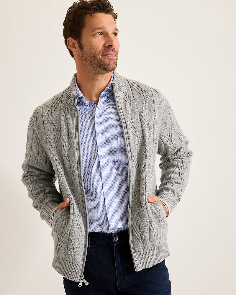 Capital Cable Full-Zip Cardigan - Tommy Bahama Men