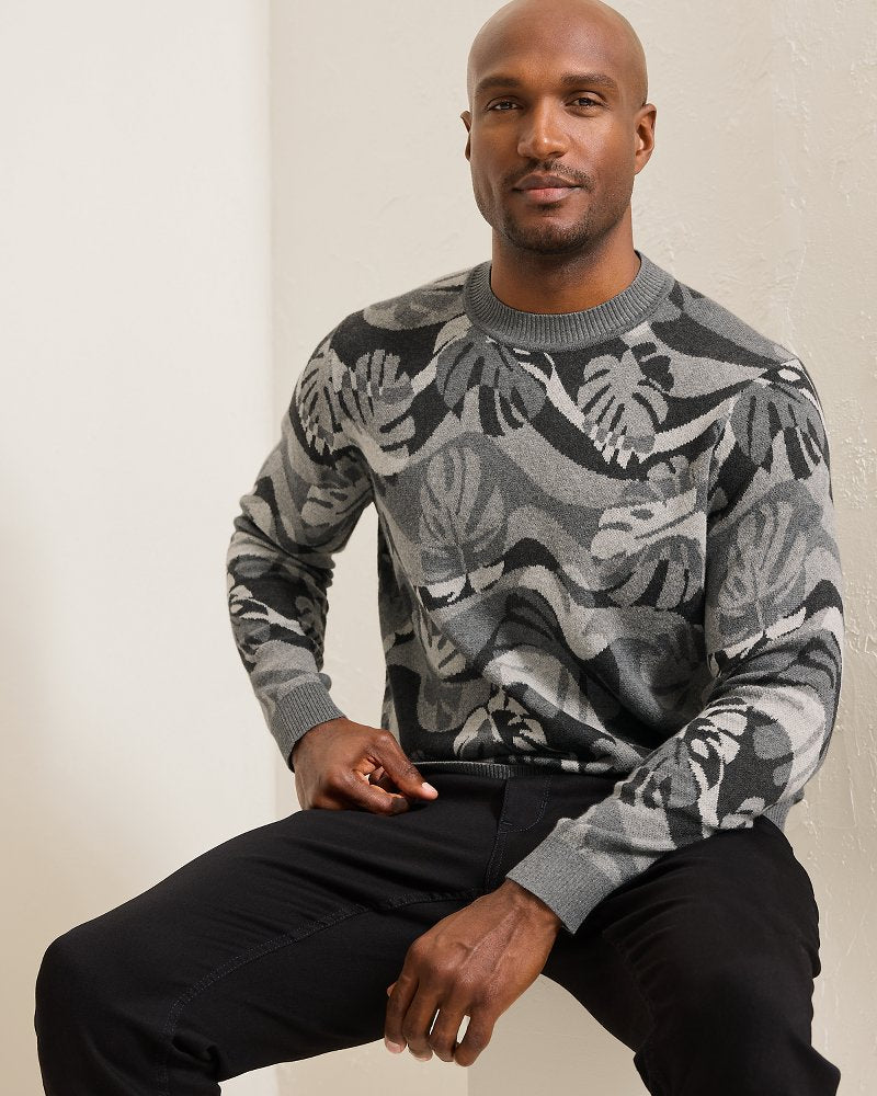 Monstera Camouflage Crew Sweater - Tommy Bahama Men