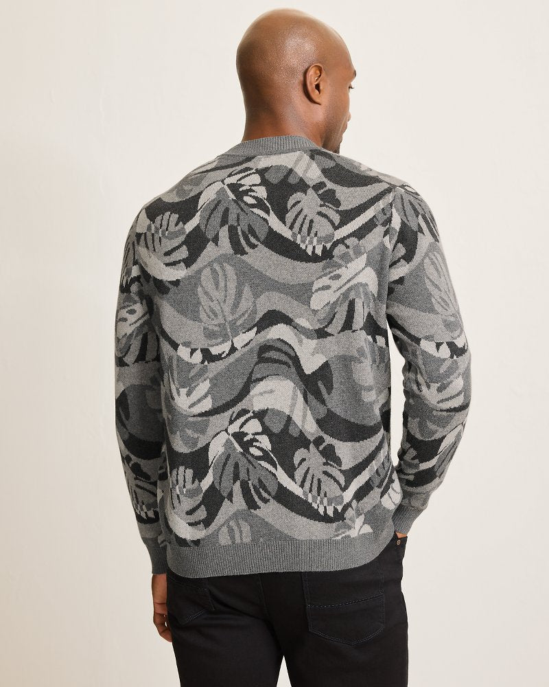 Monstera Camouflage Crew Sweater - Tommy Bahama Men