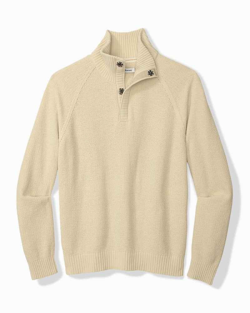 Shoreline Surfcomber Snap-Mock Sweater - Tommy Bahama Men