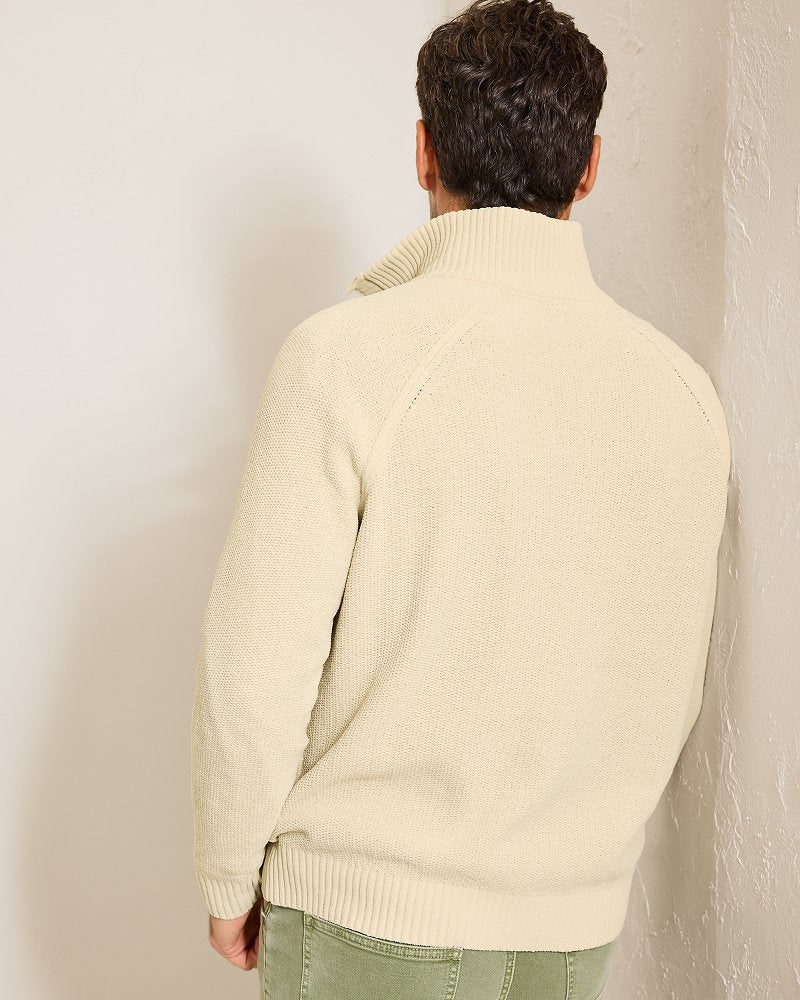 Shoreline Surfcomber Snap-Mock Sweater - Tommy Bahama Men