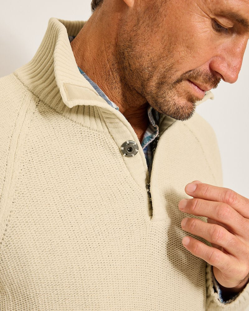 Shoreline Surfcomber Snap-Mock Sweater - Tommy Bahama Men