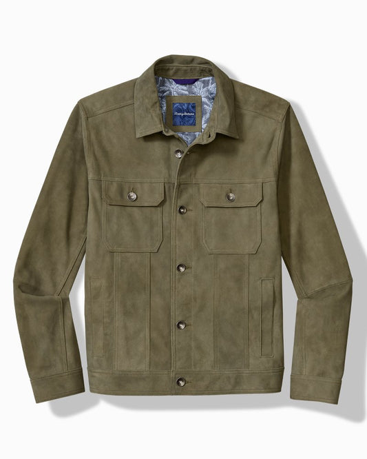 Pine Lake Suede Trucker Jacket - Tommy Bahama Men