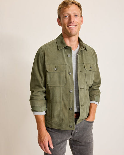 Pine Lake Suede Trucker Jacket - Tommy Bahama Men