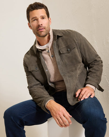 Boulder Ridge Suede Shirt Jacket - Tommy Bahama Men